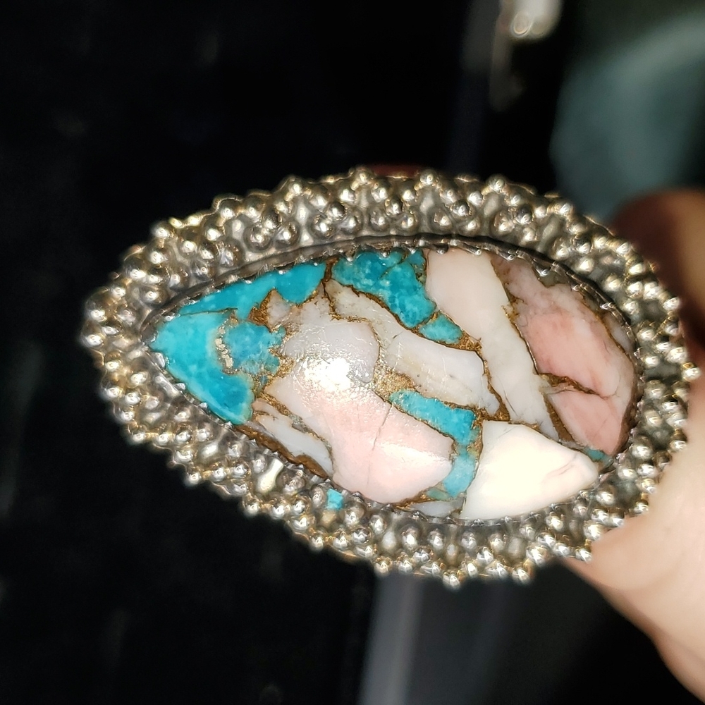Silver and Turquoise Statement Ring